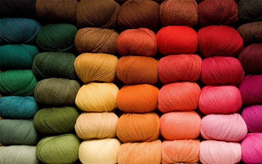 Multiple Colors of Cotton Monk Yarns