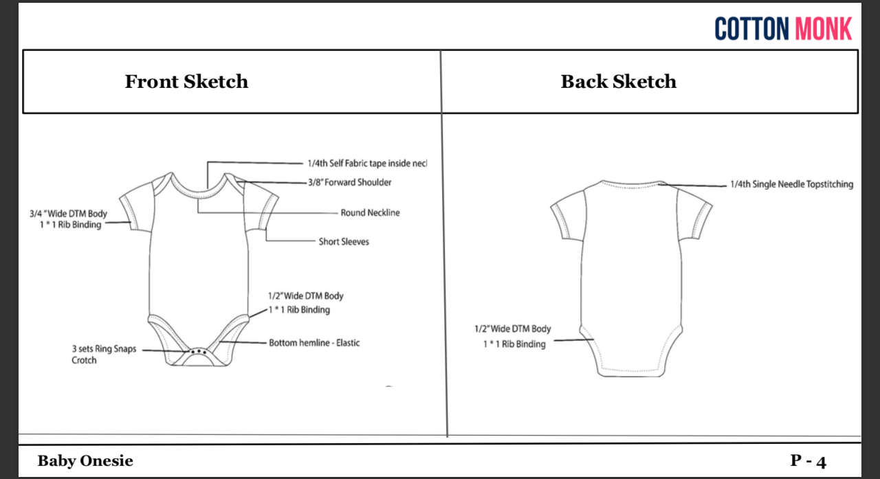 Tech pack reference from Cotton Monk