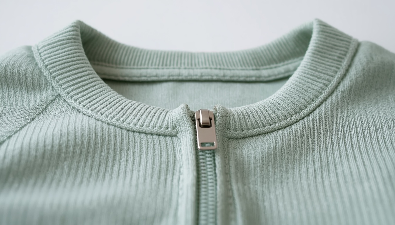 Closeup of Zip in kids garment